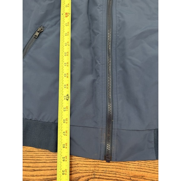 Vintage 90s LL Bean Men's 2XL Blue Three-Season Fleece Lined Nylon Bomber Jacket - Picture 4 of 6